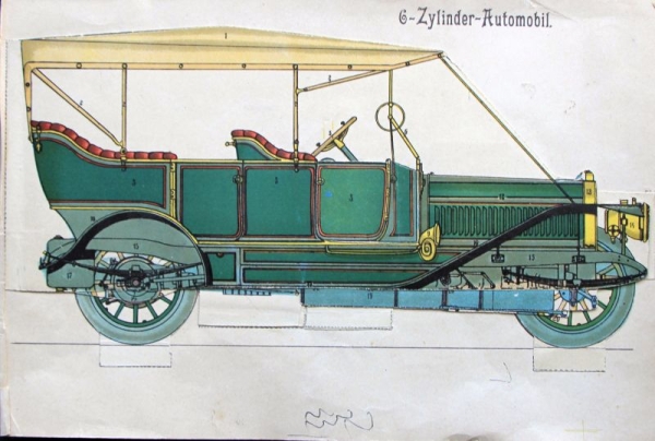 Sectional Model 6 Cylindre Automobile 1910 (4871)
